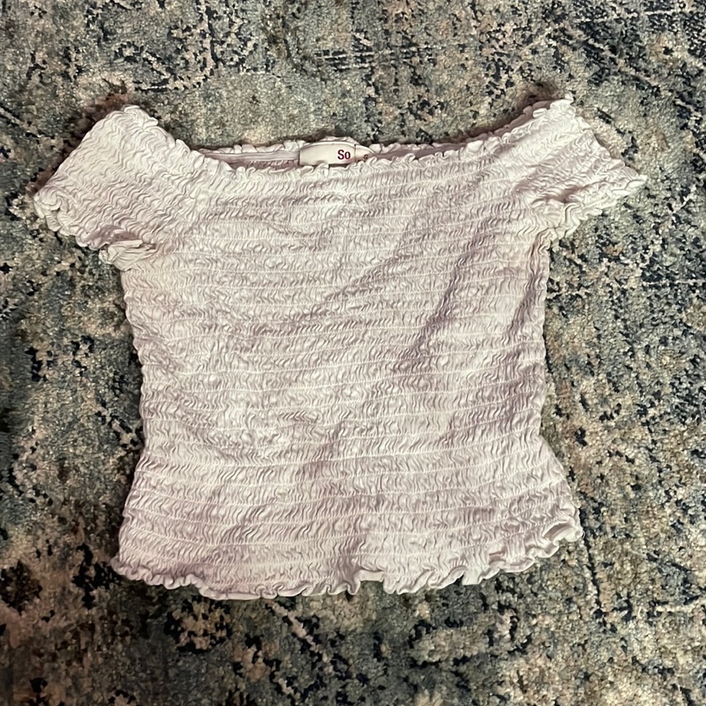size small off the shoulder crop top